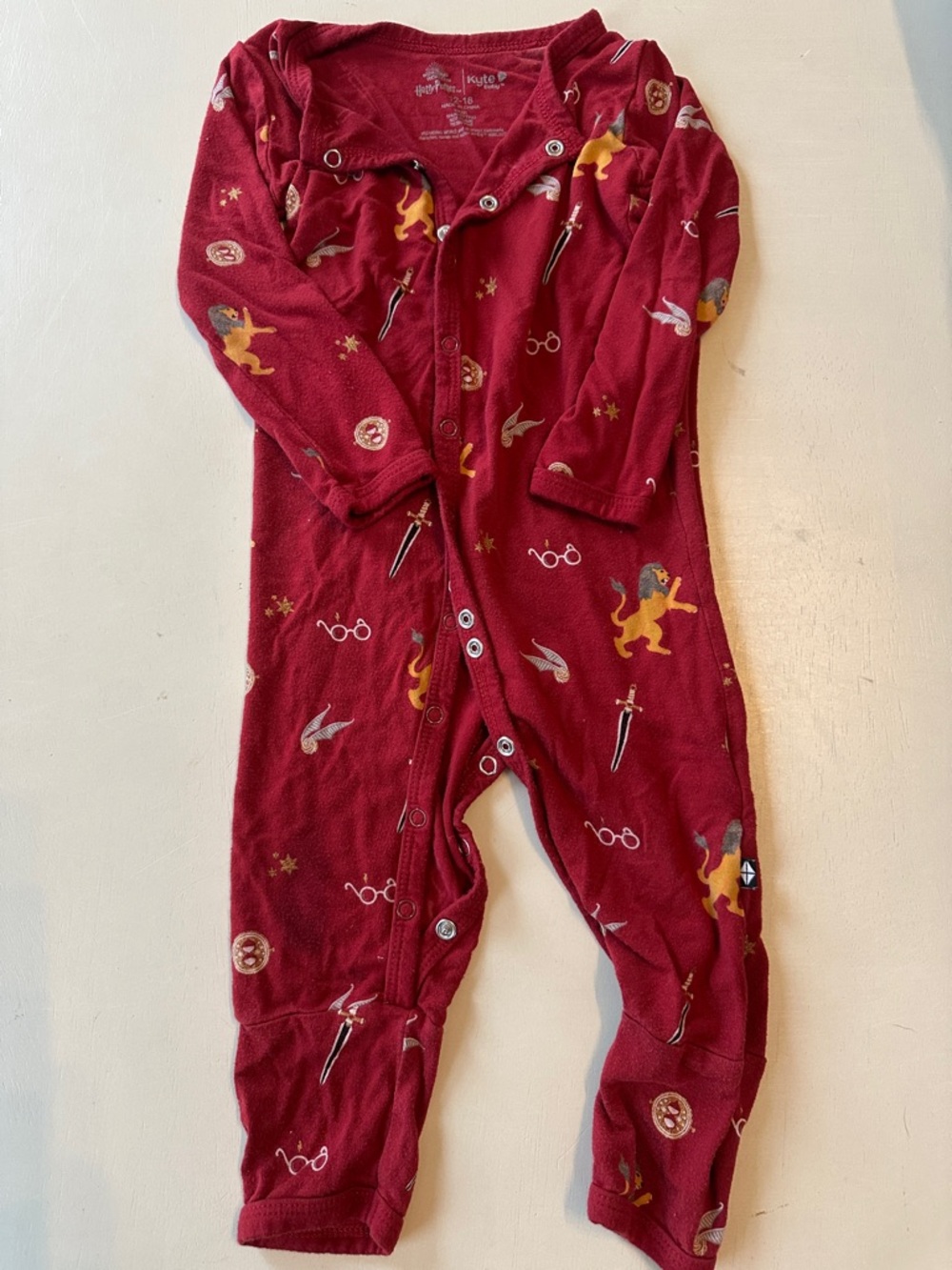 Kyte Baby Gryffindor Snap Romper